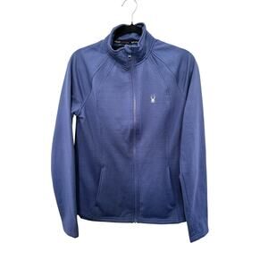 SPYDER Active Wear Jacket Womens S Long Sleeve Full Zip Up Shirt Blue Purple M